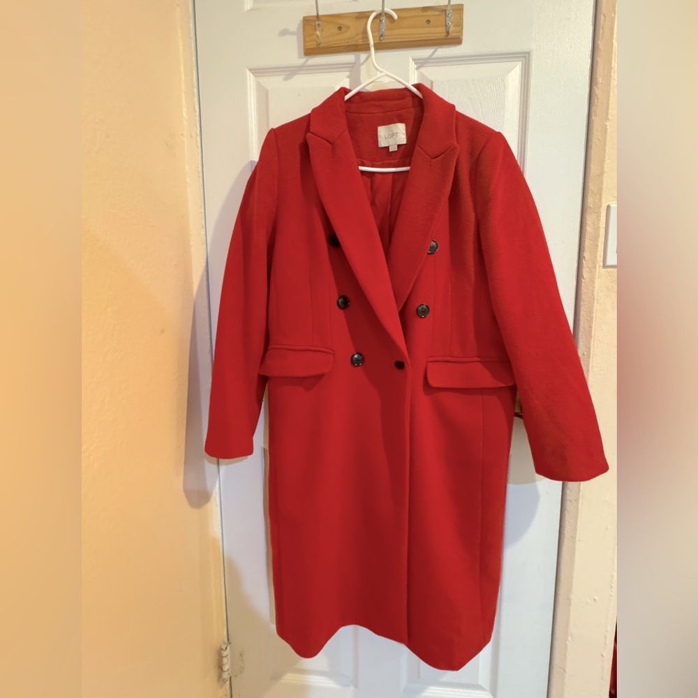 Red LOFT Doubleface Double Breasted Coat